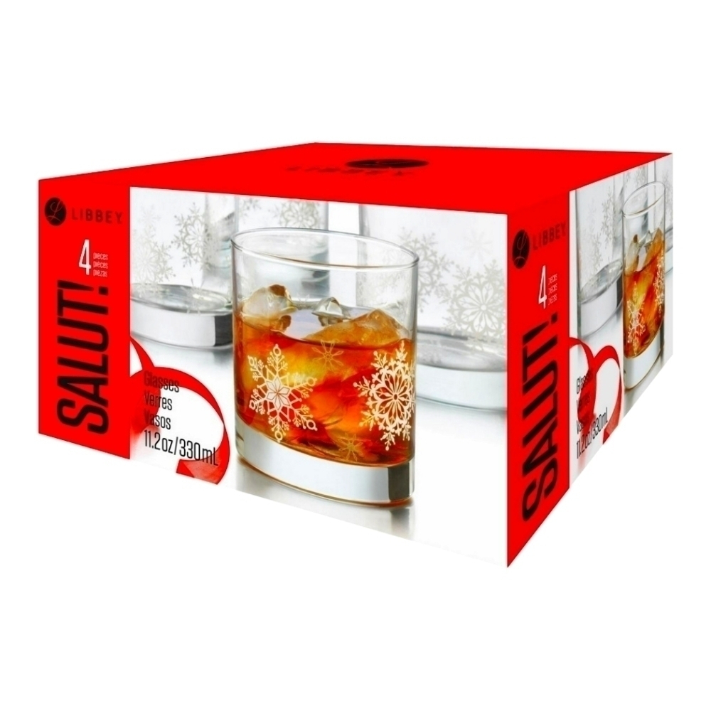 Libbey Snowflake Old Fashioned Glass Set